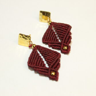 Aretes Eclipse - Tejido con Brillo Dorado